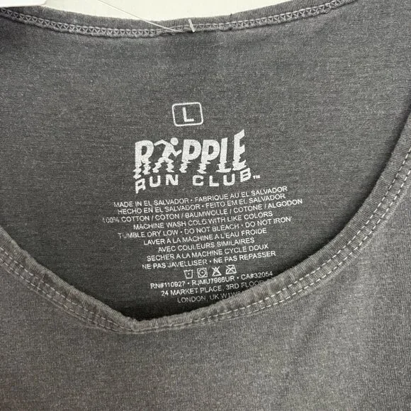 Urban Outfitters Ripple Run Club Gray Tank Top Men’s Size Large NWT - Picture 5 of 7